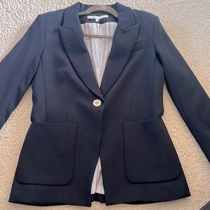 Veronica Beard Livvy Dickie Blazer NWOT navy blue with pearl buttons size 8